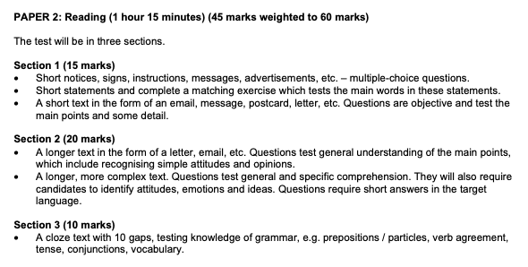 gce o level french singapore syllabus 3917 paper 2